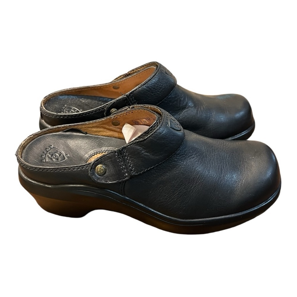 Ariat Santa Cruz Black Leather Clogs/ Slip-Ons Woman’s Size 7C Style 93801W - Picture 3 of 9